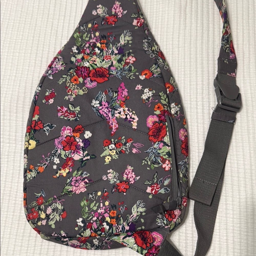 Vera Bradley Gray and Red Backpack with Modern Flair - Picture 3 of 4